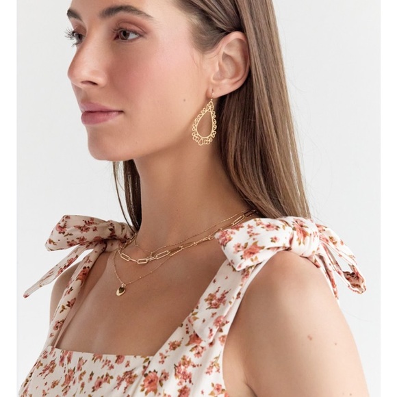 👍BRAND NEW! Jenna Red Floral Tie Strap Dress - Picture 4 of 4